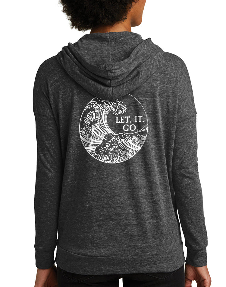 Women s Let It Go Eco Jersey Full Zip Hoodie Breathe in Detroit