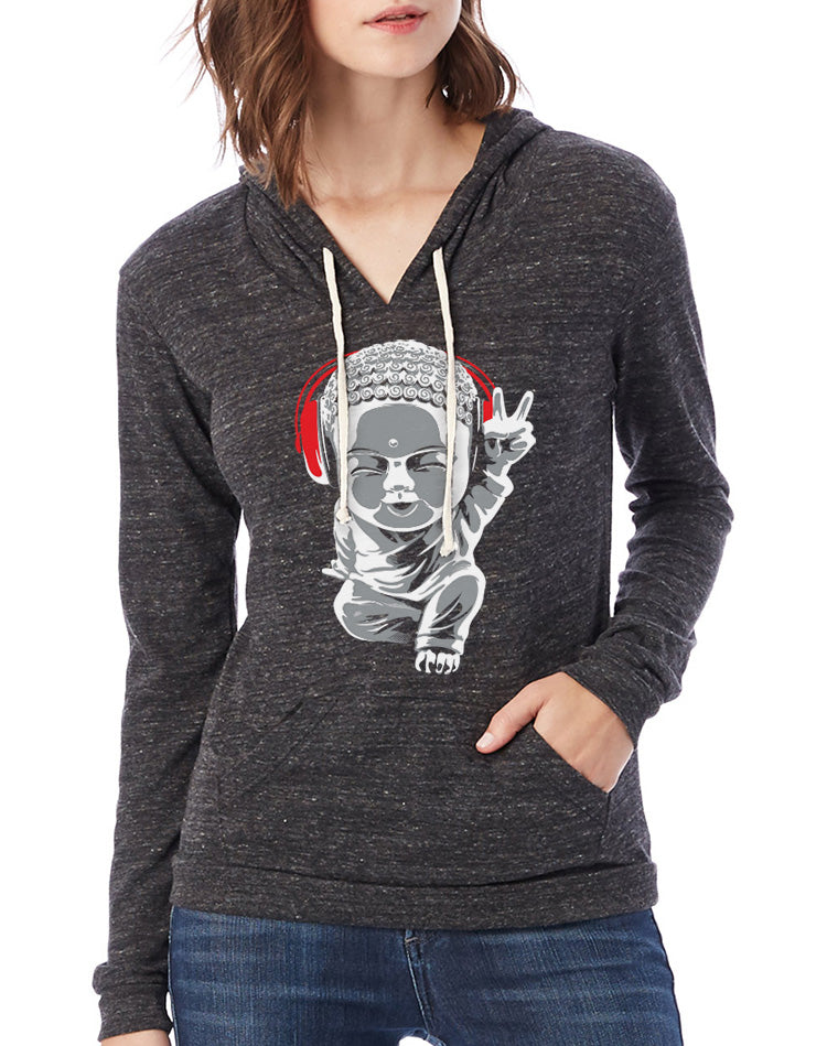 Women s Little Buddha Eco Jersey Pullover Hoodie