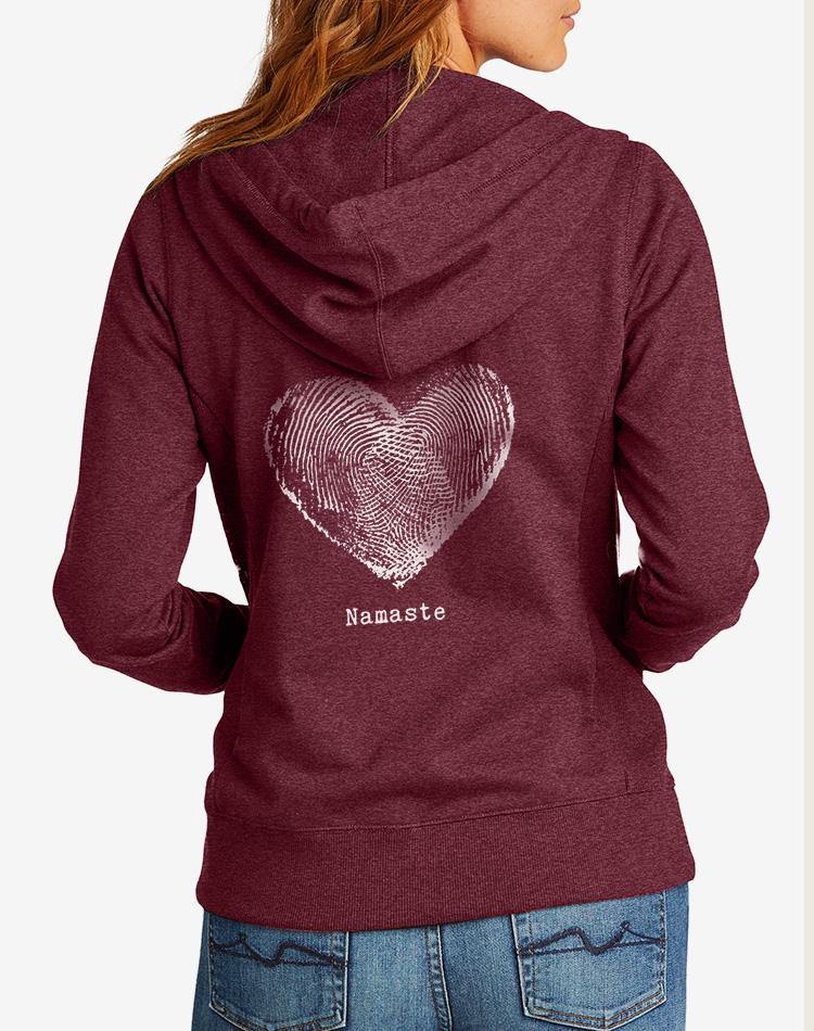 Women's Namaste True Recycled Fleece Zip Hoodie - Main Image