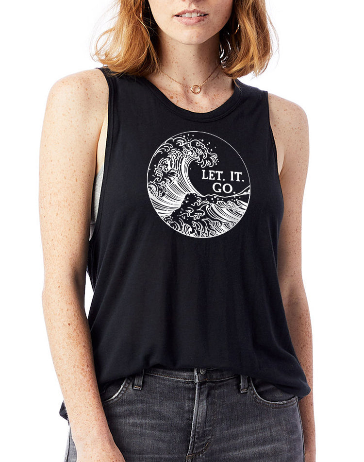 Women's Let It Go Slinky Muscle Tank - Breathe in Detroit