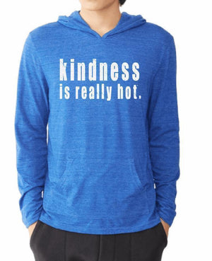 Unisex Kindness Is Really Hot Eco Hooded Pullover - Breathe in Detroit