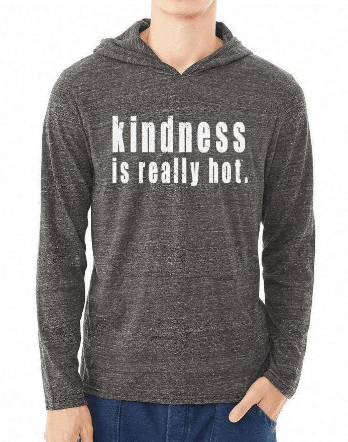 Unisex Kindness Is Really Hot Eco Hooded Pullover - Breathe in Detroit
