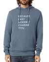 Unisex Because Easy Doesn't Washed Terry Pullover Hoodie - Breathe in Detroit