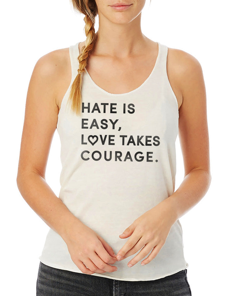 Women's Love Takes Courage Eco Fly Tank - Breathe in Detroit