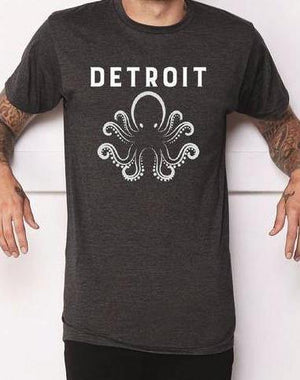 Unisex Detroit Octopus Triblend Tee - Breathe in Detroit