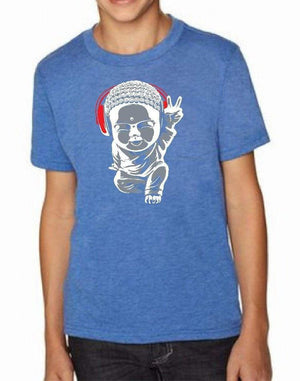 Youth Little Buddha Triblend Tee - Breathe in Detroit