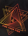 Unisex Find Your Fire Flame Print Triblend Tee - Breathe in Detroit