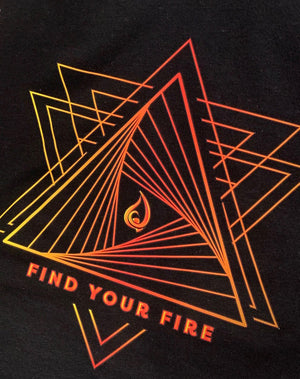 Women's Find Your Fire Flame Print Flow Tank - Breathe in Detroit