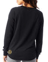 Women's Gold Shimmer Travel Far Enough To Meet Yourself Loved-In Pullover - Breathe in Detroit