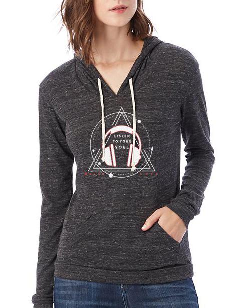Women's Listen to Your Soul Eco Hooded Pullover - Breathe in Detroit