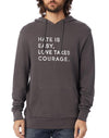 Unisex Love Takes Courage Washed Terry Pullover Hoodie - Breathe in Detroit