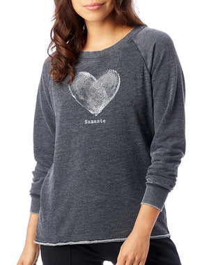 Women's Namaste Loved-In French Terry Pullover - Breathe in Detroit