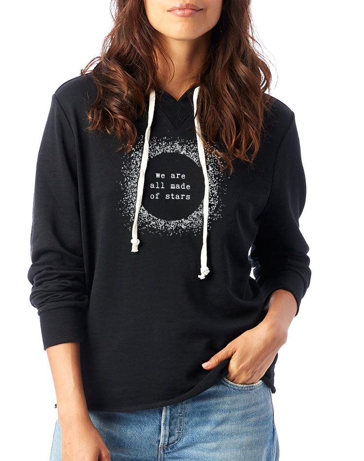 Women's Stars French Terry Hoodie - Breathe in Detroit