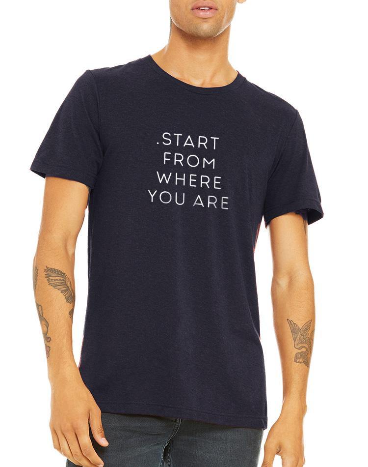 Unisex Start From Where You Are Triblend Tee - Breathe in Detroit