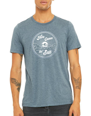 Unisex Here Comes The Sun Triblend Tee - Breathe in Detroit