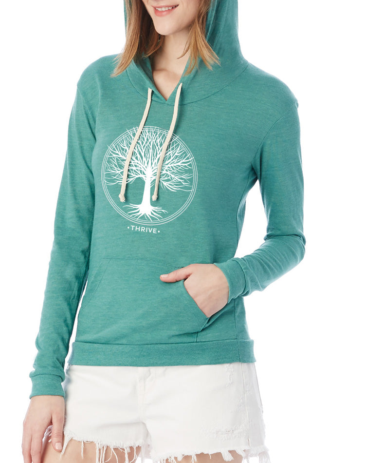 Women's Thrive Eco-Jersey Pullover Hoodie - Breathe in Detroit