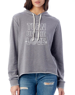 Women's Turn Up the Love French Terry Pullover Hoodie - Breathe in Detroit