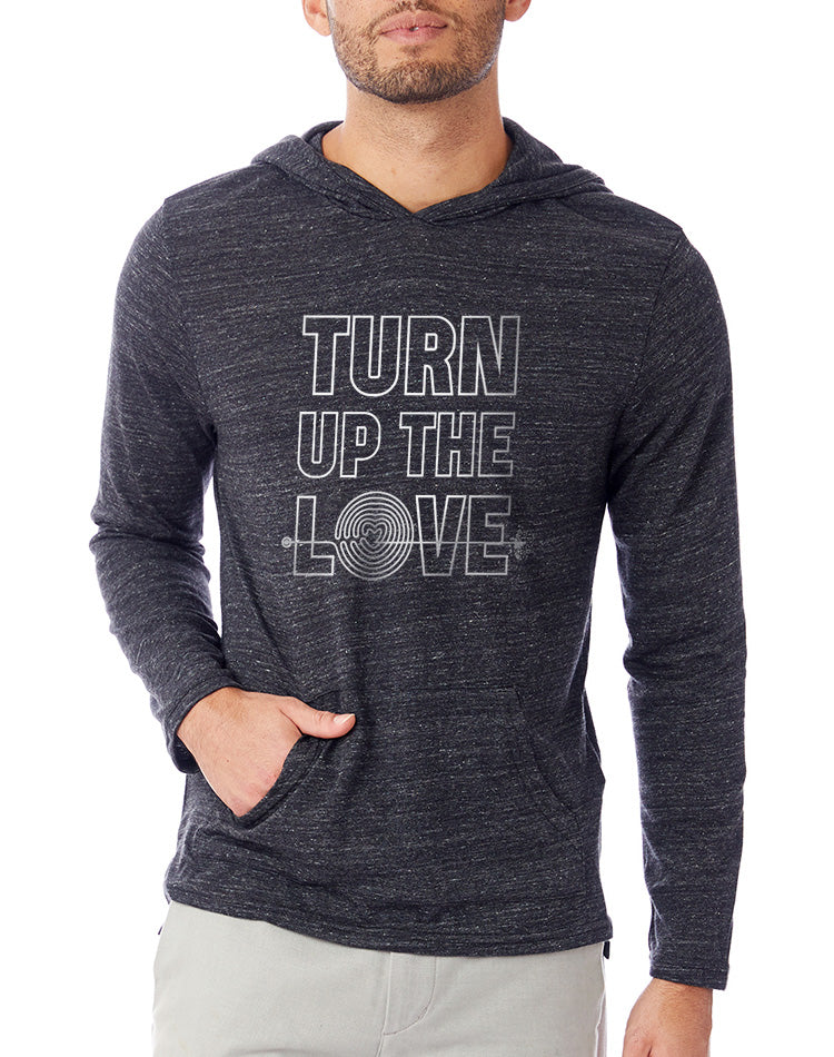 Unisex Turn Up The Love Eco Jersey Hooded Pullover - Breathe in Detroit