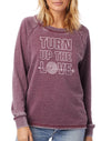 Women's Turn Up The Love Loved-In French Terry Pullover - Breathe in Detroit