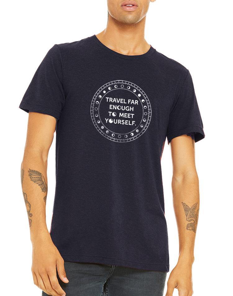 Unisex Travel Far Enough To Meet Yourself Triblend Tee - Breathe in Detroit
