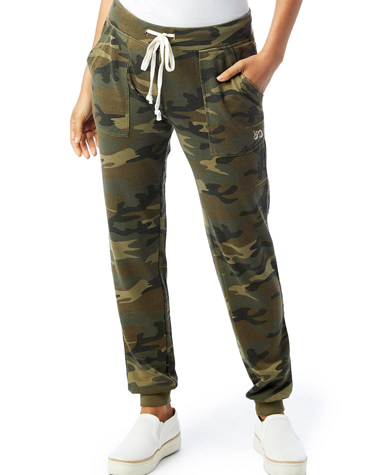 Women's Camo French Terry Jogger Lounge Pants - Breathe in Detroit