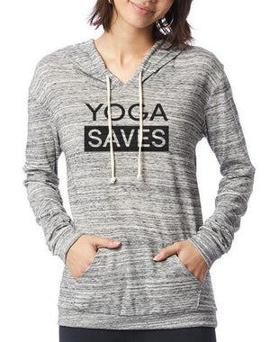 Women's Yoga Saves Eco-Jersey Hooded Pullover - Breathe in Detroit