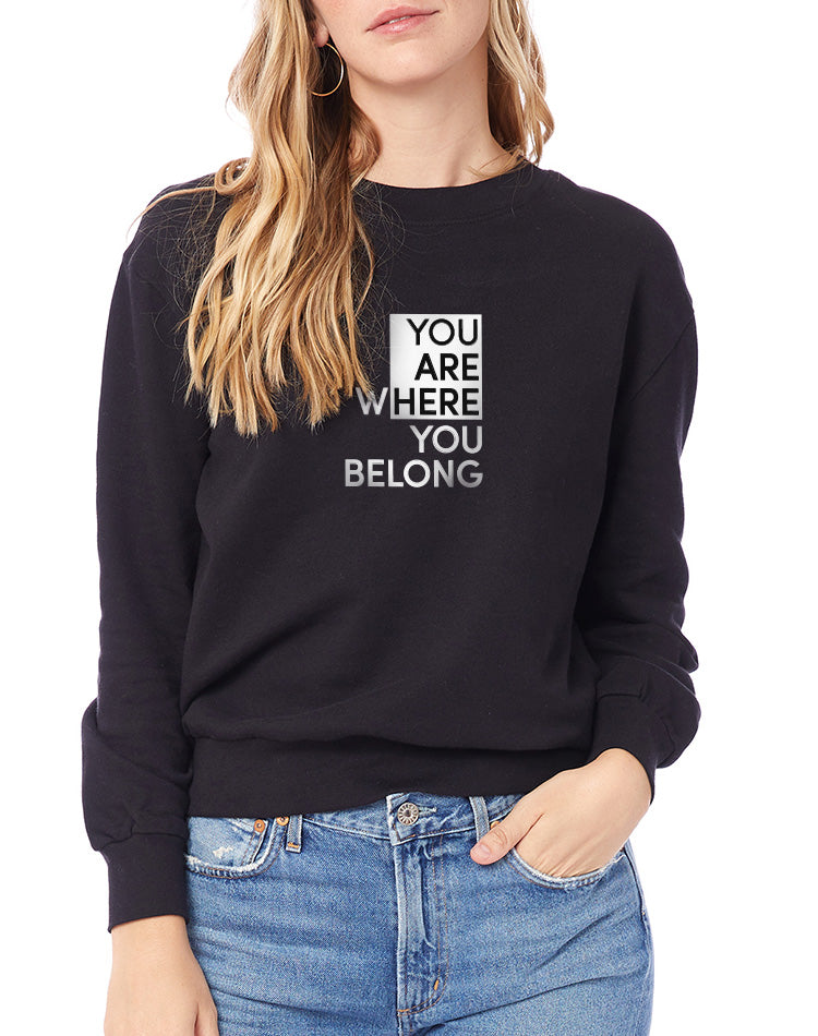 Women's You Are Here Washed Terry Sweatshirt - Breathe in Detroit